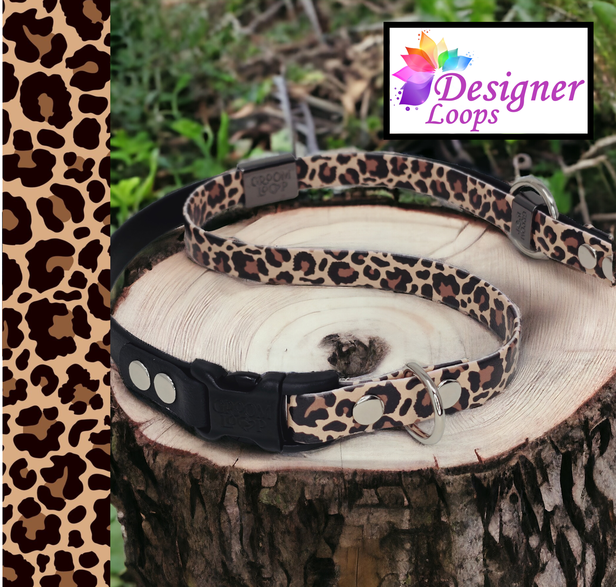 Jungle Leopard BioThane® Grooming Loop